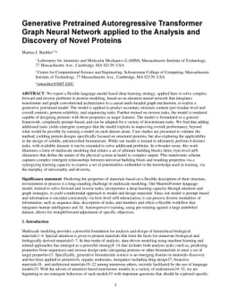 Generative Pretrained Autoregressive Transformer Graph Neural Network
  applied to the Analysis and Discovery of Novel Proteins