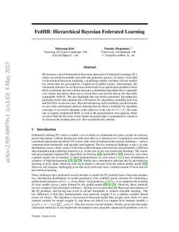 FedHB: Hierarchical Bayesian Federated Learning