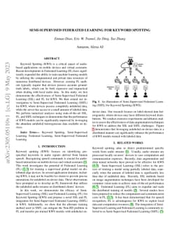 Semi-Supervised Federated Learning for Keyword Spotting