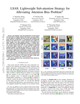 LSAS: Lightweight Sub-attention Strategy for Alleviating Attention Bias
  Problem