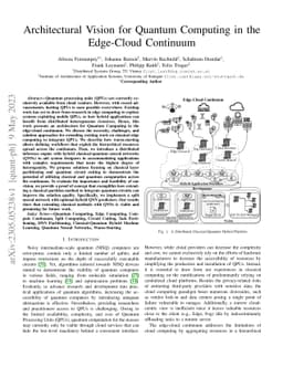 Architectural Vision for Quantum Computing in the Edge-Cloud Continuum