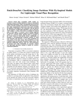 Patch-DrosoNet: Classifying Image Partitions With Fly-Inspired Models
  For Lightweight Visual Place Recognition