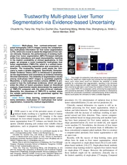 Trustworthy Multi-phase Liver Tumor Segmentation via Evidence-based
  Uncertainty