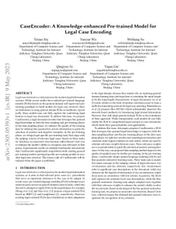 CaseEncoder: A Knowledge-enhanced Pre-trained Model for Legal Case
  Encoding