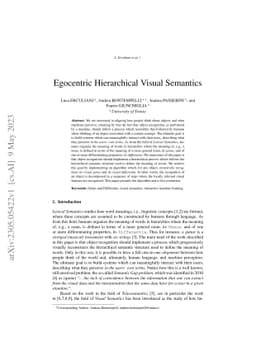 Egocentric Hierarchical Visual Semantics