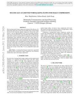 Multiscale Augmented Normalizing Flows for Image Compression
