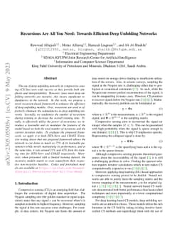 Recursions Are All You Need: Towards Efficient Deep Unfolding Networks