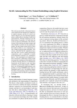StrAE: Autoencoding for Pre-Trained Embeddings using Explicit Structure