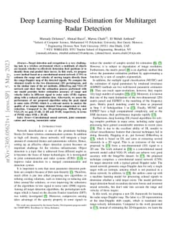 Deep Learning-based Estimation for Multitarget Radar Detection