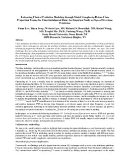 Enhancing Clinical Predictive Modeling through Model Complexity-Driven
  Class Proportion Tuning for Class Imbalanced Data: An Empirical Study on
  Opioid Overdose Prediction