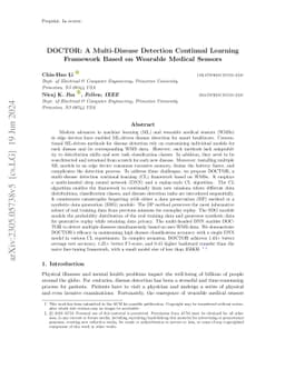DOCTOR: A Multi-Disease Detection Continual Learning Framework Based on
  Wearable Medical Sensors