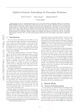 Multilevel Sentence Embeddings for Personality Prediction