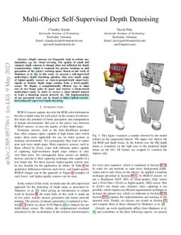 Multi-Object Self-Supervised Depth Denoising