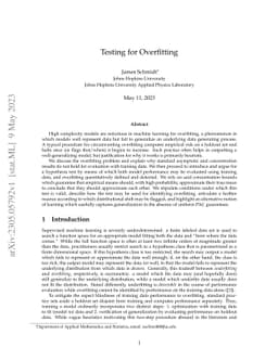 Testing for Overfitting