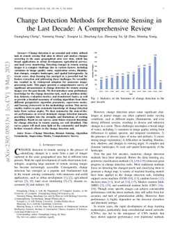 Change Detection Methods for Remote Sensing in the Last Decade: A
  Comprehensive Review