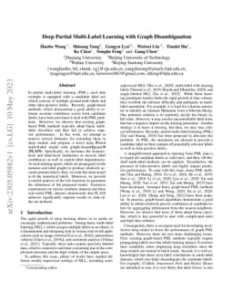 Deep Partial Multi-Label Learning with Graph Disambiguation