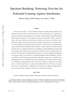 Spectrum Breathing: Protecting Over-the-Air Federated Learning Against
  Interference