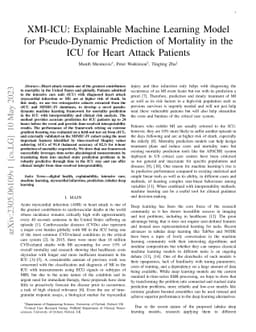 XMI-ICU: Explainable Machine Learning Model for Pseudo-Dynamic
  Prediction of Mortality in the ICU for Heart Attack Patients