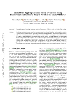 CrudeBERT: Applying Economic Theory towards fine-tuning
  Transformer-based Sentiment Analysis Models to the Crude Oil Market