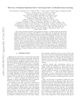 Discovery of Optimal Quantum Error Correcting Codes via Reinforcement
  Learning