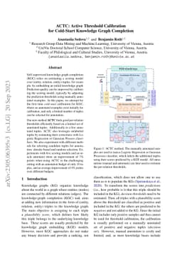 ACTC: Active Threshold Calibration for Cold-Start Knowledge Graph
  Completion