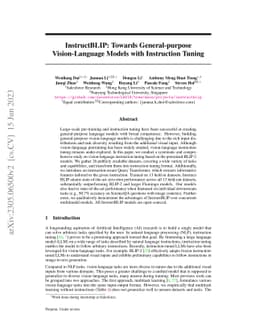 InstructBLIP: Towards General-purpose Vision-Language Models with
  Instruction Tuning