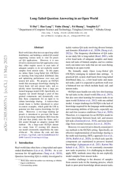 Long-Tailed Question Answering in an Open World