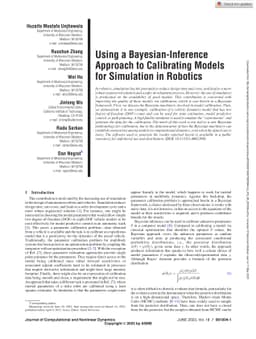Using a Bayesian-Inference Approach to Calibrating Models for Simulation
  in Robotics