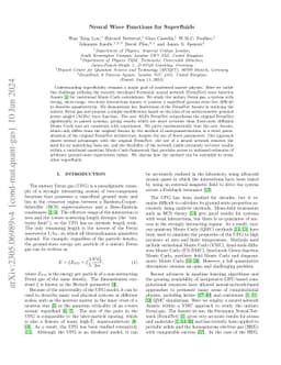 Neural Wave Functions for Superfluids