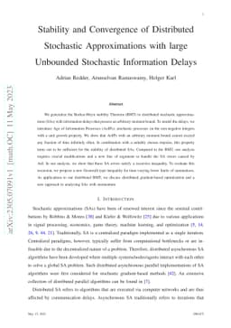 Stability and Convergence of Distributed Stochastic Approximations with
  large Unbounded Stochastic Information Delays