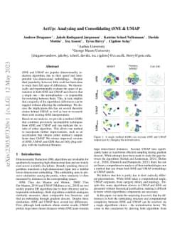 ActUp: Analyzing and Consolidating tSNE and UMAP