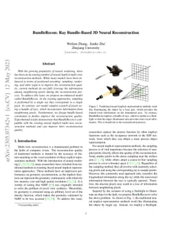BundleRecon: Ray Bundle-Based 3D Neural Reconstruction