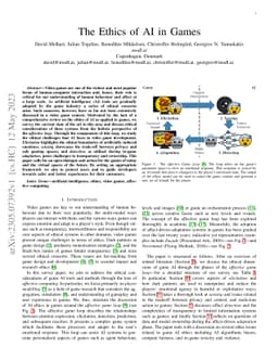 The Ethics of AI in Games