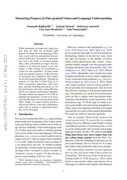 Measuring Progress in Fine-grained Vision-and-Language Understanding