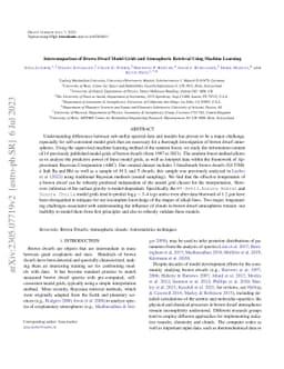 Intercomparison of Brown Dwarf Model Grids and Atmospheric Retrieval
  Using Machine Learning