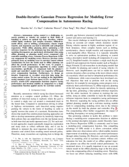 Double-Iterative Gaussian Process Regression for Modeling Error
  Compensation in Autonomous Racing