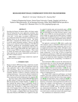ROI-based Deep Image Compression with Swin Transformers