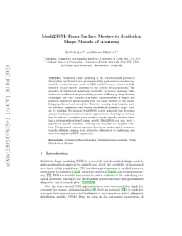 Mesh2SSM: From Surface Meshes to Statistical Shape Models of Anatomy