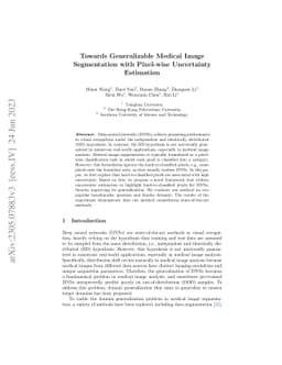 Towards Generalizable Medical Image Segmentation with Pixel-wise
  Uncertainty Estimation