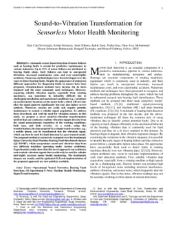 Sound-to-Vibration Transformation for Sensorless Motor Health Monitoring
