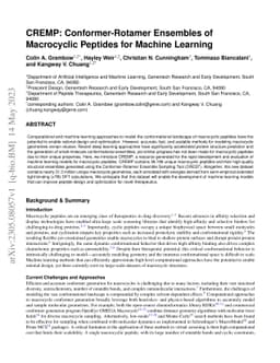 CREMP: Conformer-Rotamer Ensembles of Macrocyclic Peptides for Machine
  Learning