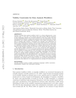Validity Constraints for Data Analysis Workflows