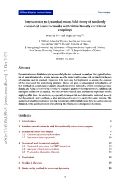 Introduction to dynamical mean-field theory of randomly connected neural
  networks with bidirectionally correlated couplings