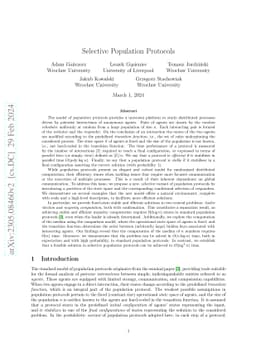 Selective Population Protocols