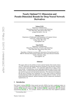 Nearly Optimal VC-Dimension and Pseudo-Dimension Bounds for Deep Neural
  Network Derivatives