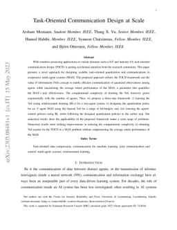 Task-Oriented Communication Design at Scale