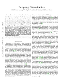 Designing Discontinuities