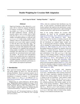 Double-Weighting for Covariate Shift Adaptation