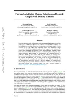 Fast and Attributed Change Detection on Dynamic Graphs with Density of
  States
