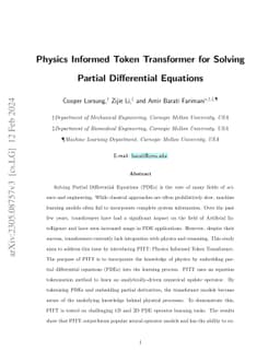 Physics Informed Token Transformer for Solving Partial Differential
  Equations